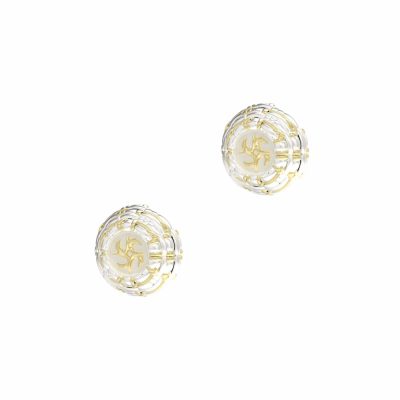 Tweed Fabric Button Earrings - Handmade Studs for Women