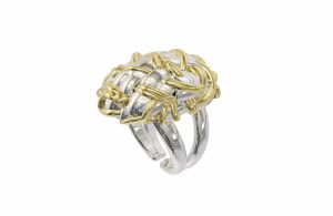 Tweed Adjustable Open Ring