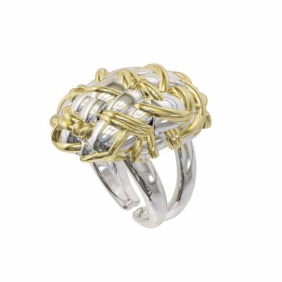 Tweed Adjustable Open Ring