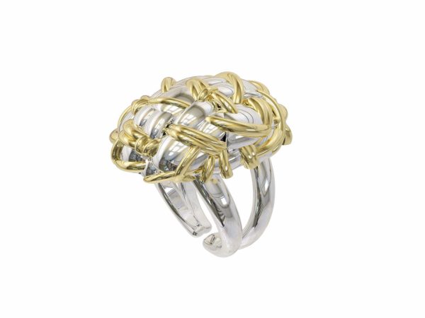 Tweed Adjustable Open Ring