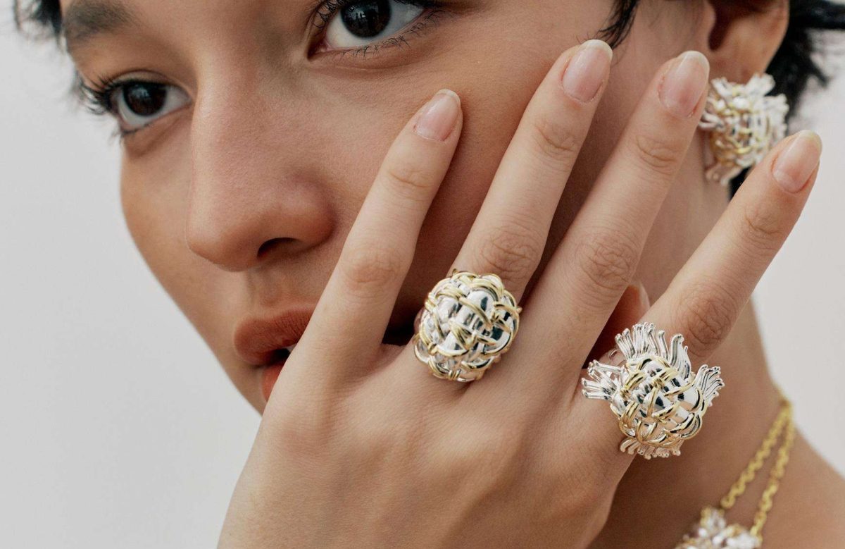 Tweed Adjustable Open Ring