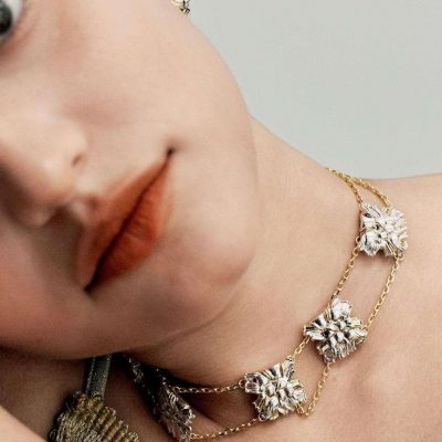 Tweed Choker Necklace