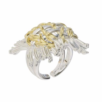 Tweed Fringe Adjustable Ring