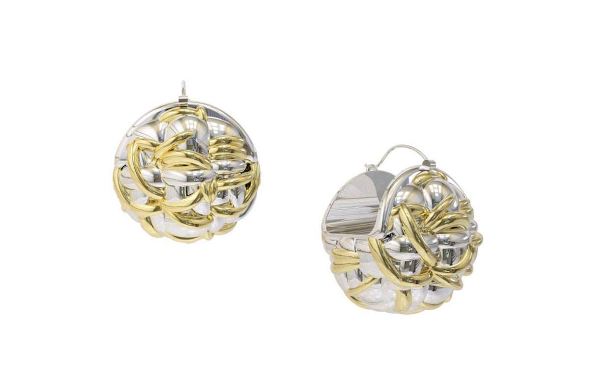 Tweed Sphere Drop Earrings