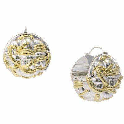 Tweed Sphere Drop Earrings