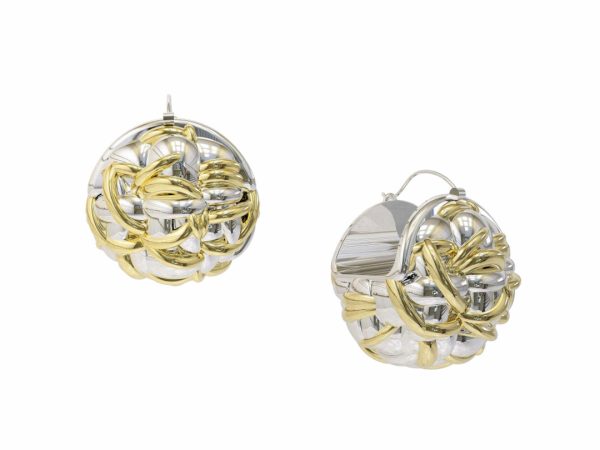 Tweed Sphere Drop Earrings