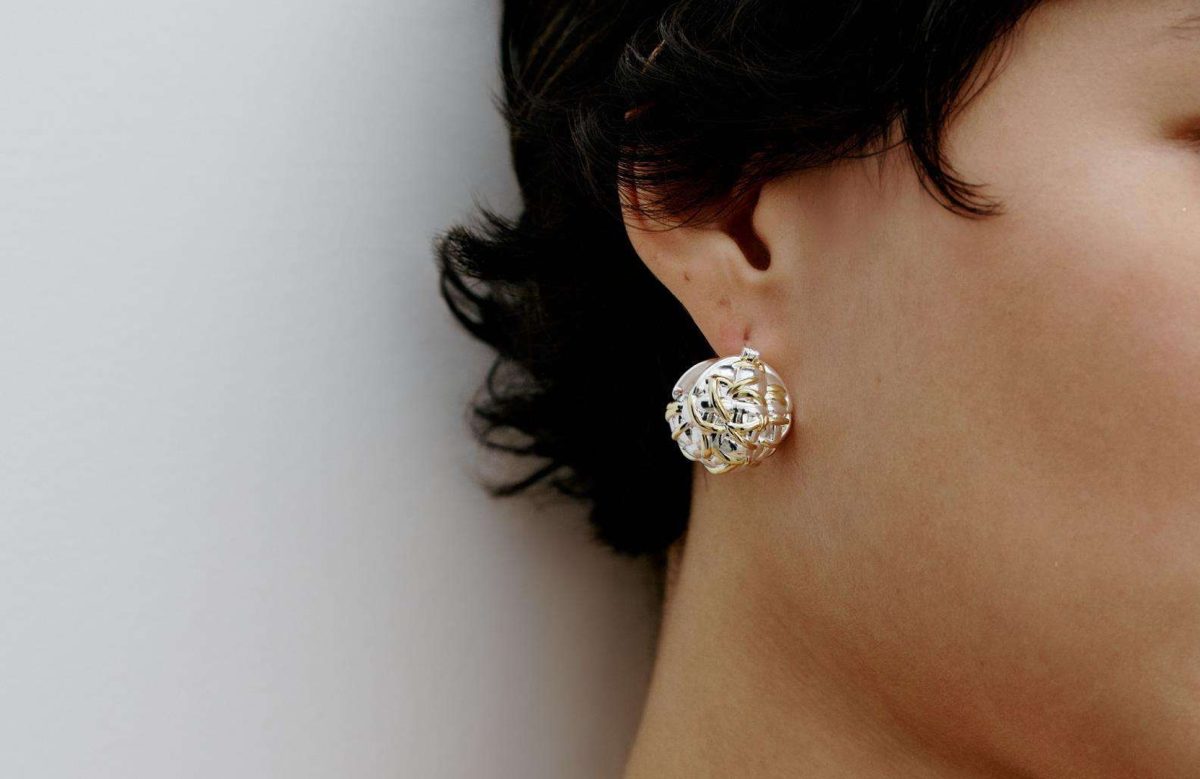 Tweed Sphere Drop Earrings