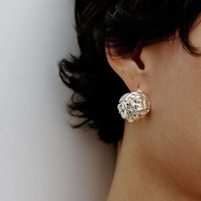 Tweed Sphere Drop Earrings