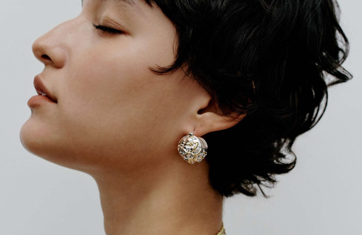 Tweed Sphere Drop Earrings