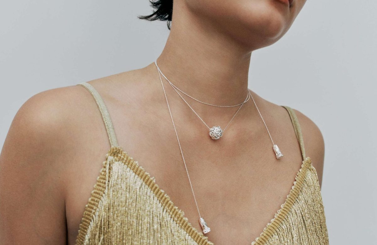 Tweed Tassel Pendant Necklace