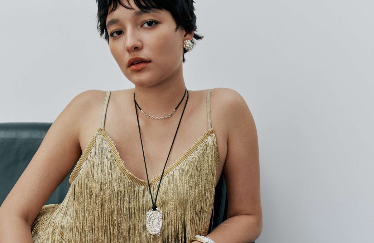 Tweed Fringe Statement Necklace