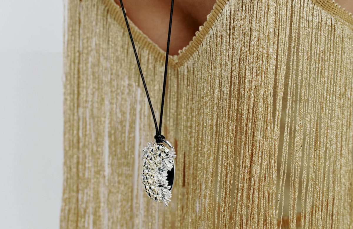 Tweed Fringe Statement Necklace