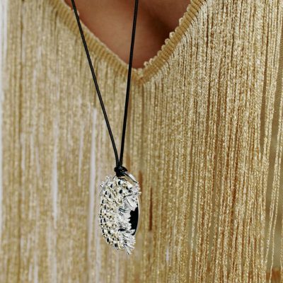 Tweed Fringe Statement Necklace