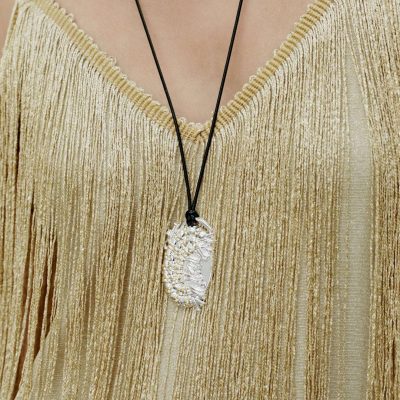 Tweed Fringe Statement Necklace