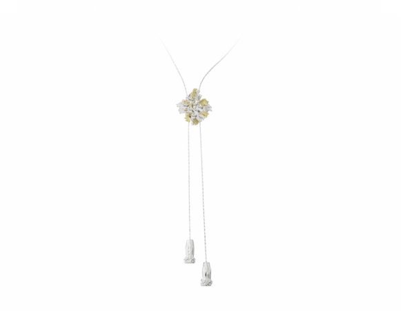 Tweed Tassel Statement Necklace
