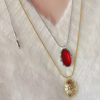 Lucky Scales Red Agate Necklace