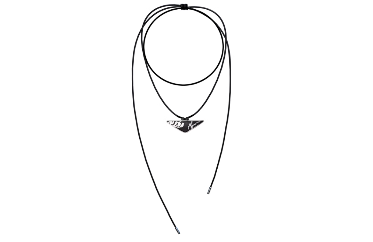 Magnolia Ornamental Pendant Long Necklace