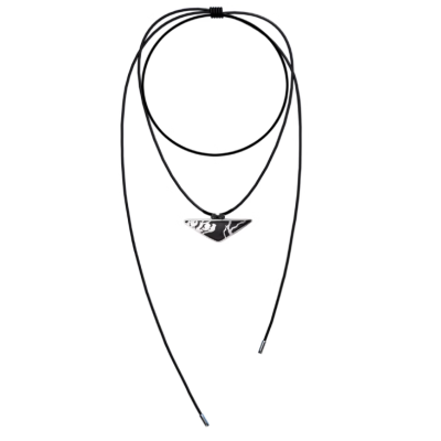 Magnolia Ornamental Pendant Long Necklace