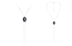 Carved Magnolia Draped Earrings
