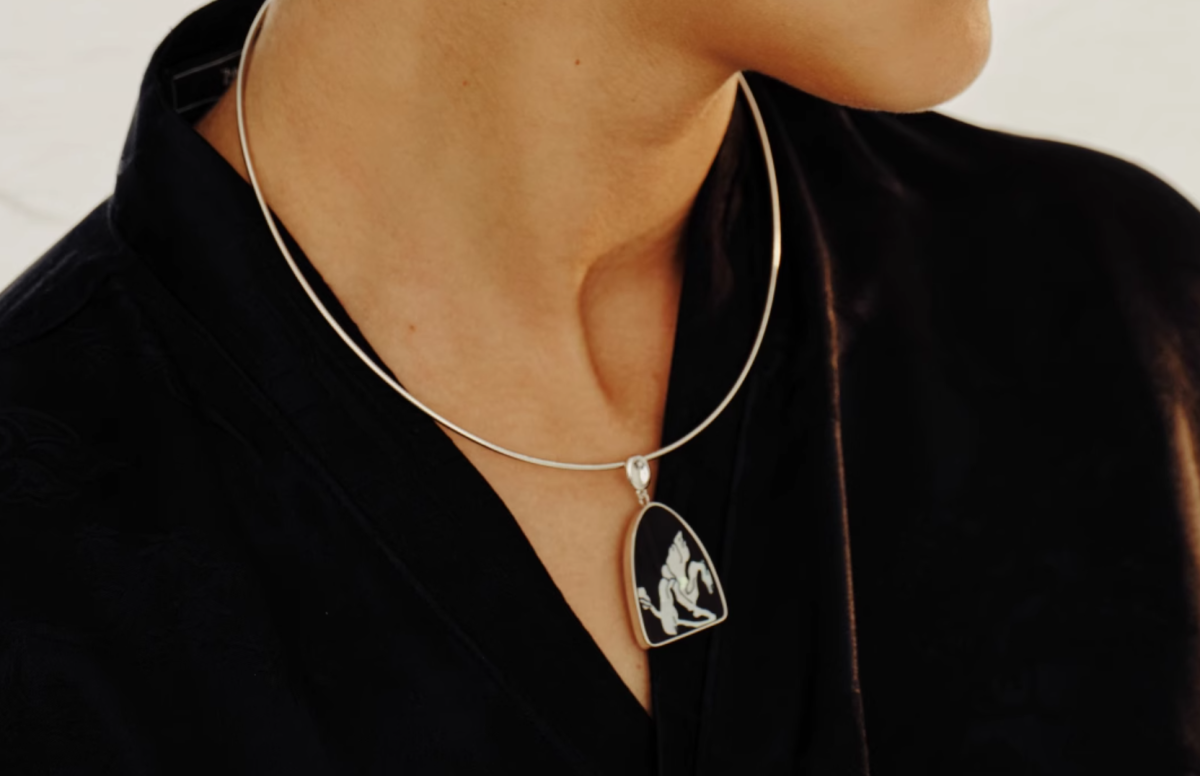 Mother-of-Pearl Magnolia Mountain Summit Necklace