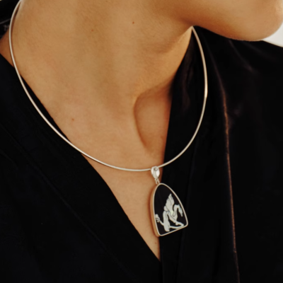 Mother-of-Pearl Magnolia Mountain Summit Necklace