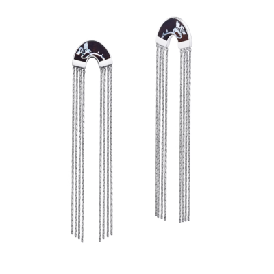 Mulan Open Fan Mother-of-Pearl Earrings
